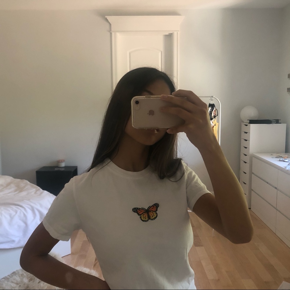brandy melville butterfly top